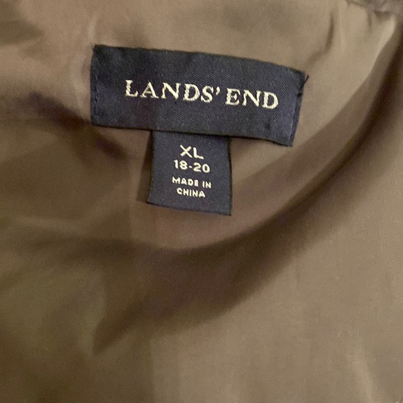 ❤️Lands’ End Grey Down Puffer winter jacket size XL❤️ - Picture 4 of 12